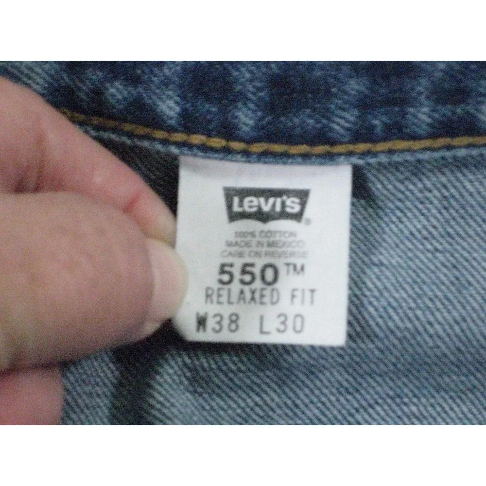 Vintage Levis 550 Baggy Jeans Mens 38x30 Blue Denim Relaxed Fit Skater‎ Y2K 90s
